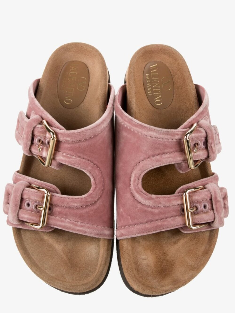 Valentino Velvet Slides
